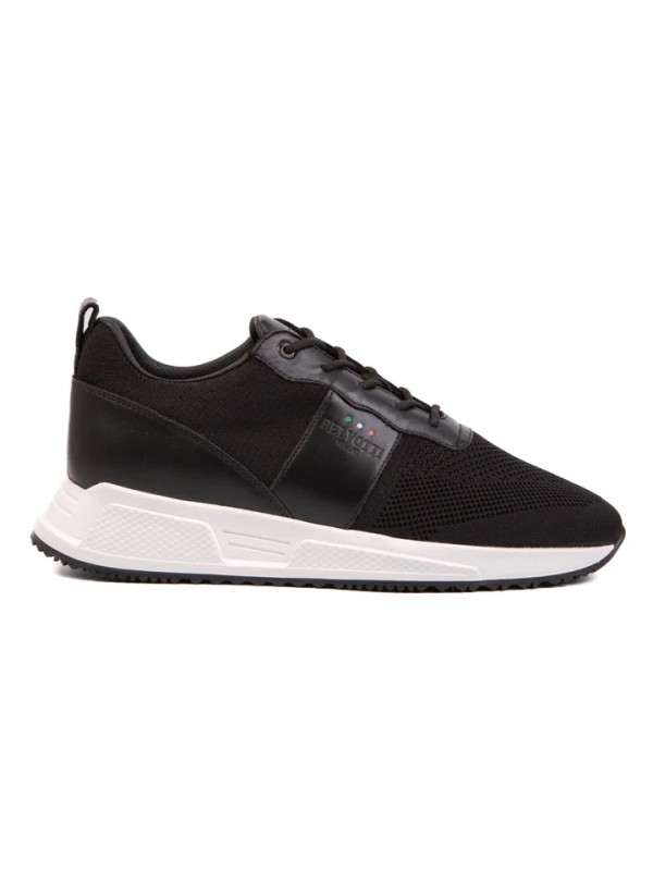 White sole black store trainers